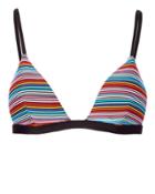 Onia Dani Rainbow Stripe Triangle Bikini Top