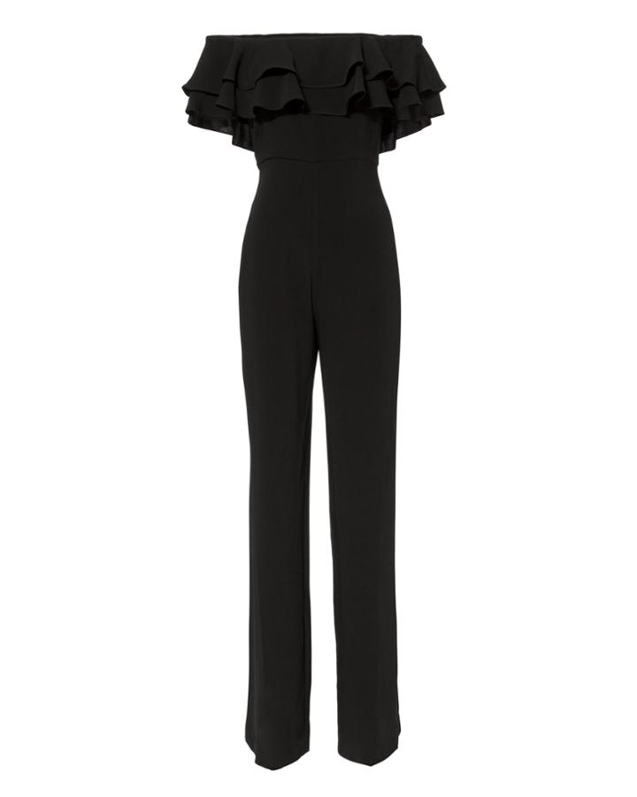 Exclusive For Intermix Intermix Mae Off Shoulder Jumpsuit Black 6