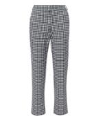 Tibi Gingham Beatle Trousers Blk/wht Zero