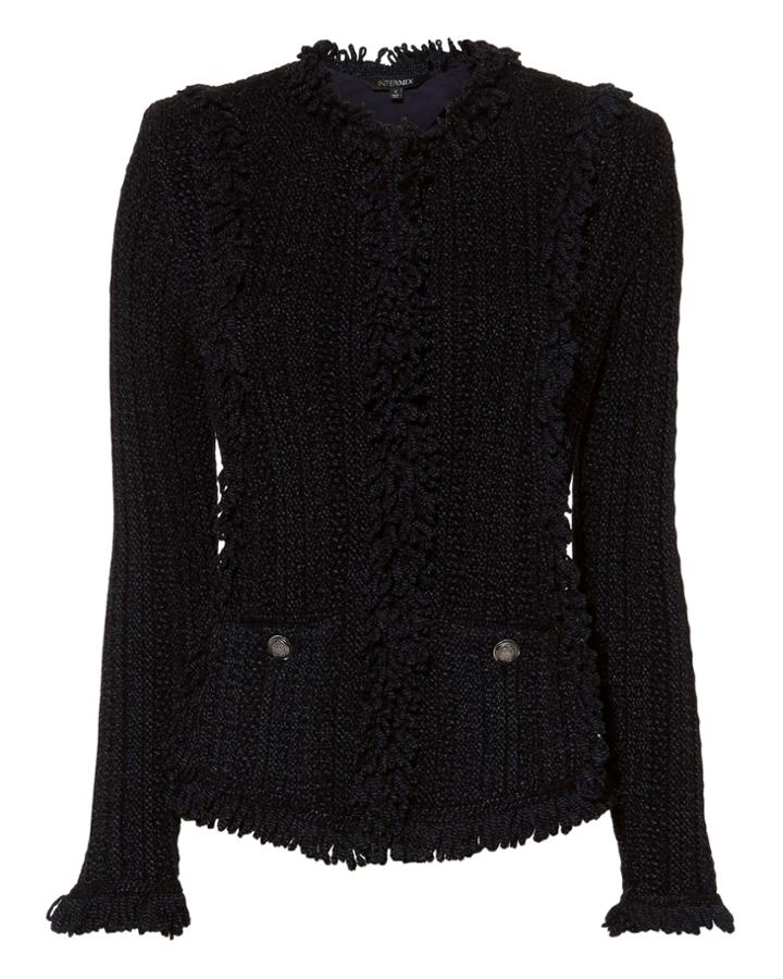 Exclusive For Intermix Intermix Ikaterina Knit Jacket Navy Zero
