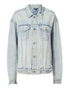 Intermix Ksubi Chillz Oversized Ripped Denim Jacket Denim S