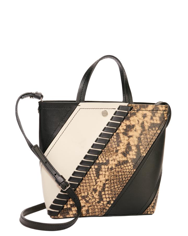 Proenza Schouler Hex Python Stamp Tote Blk/wht 1size