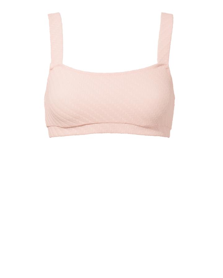 Solid & Striped Madison Basket Weave Bikini Top Pink P