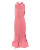 Tibi Pink Pleated Dress Pink S
