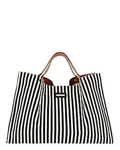 Marni Canvas Stripe Pattern Tote