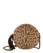 Jerome Dreyfuss Remi Circle Haircalf Leopard Shoulder Bag