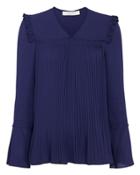 See By Chloe Pleated Ruffle Blouse