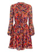Saloni London Saloni Tilly Ruffle Floral Mini Dress Multi Zero