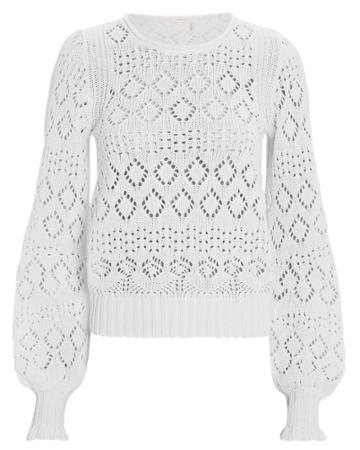 See By Chlo Pointelle Knit White Sweater White P