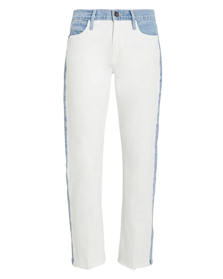 Frame Le High Indigo Blocked Jeans White/indigo 25