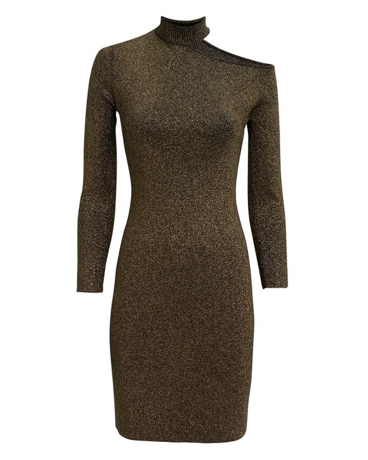 Alc A.l.c. Tess Cutout Dress Dark Metallic P