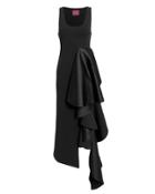 Solace Naya Ruffle Black Dress Black Zero