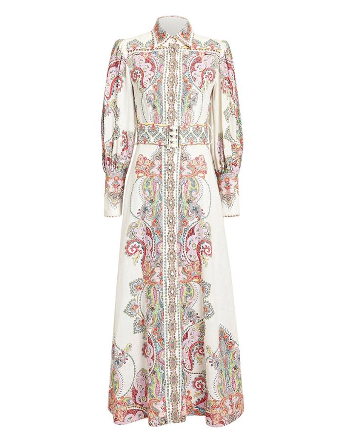 Zimmermann Ninety-six Paisley Maxi Dress White/paisley Print 2