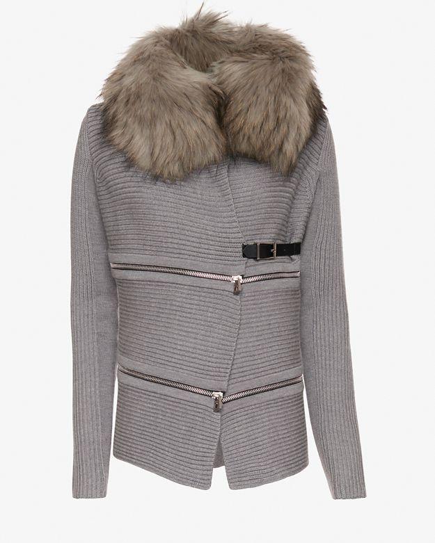 Barbara Bui Fur Collar Sweater