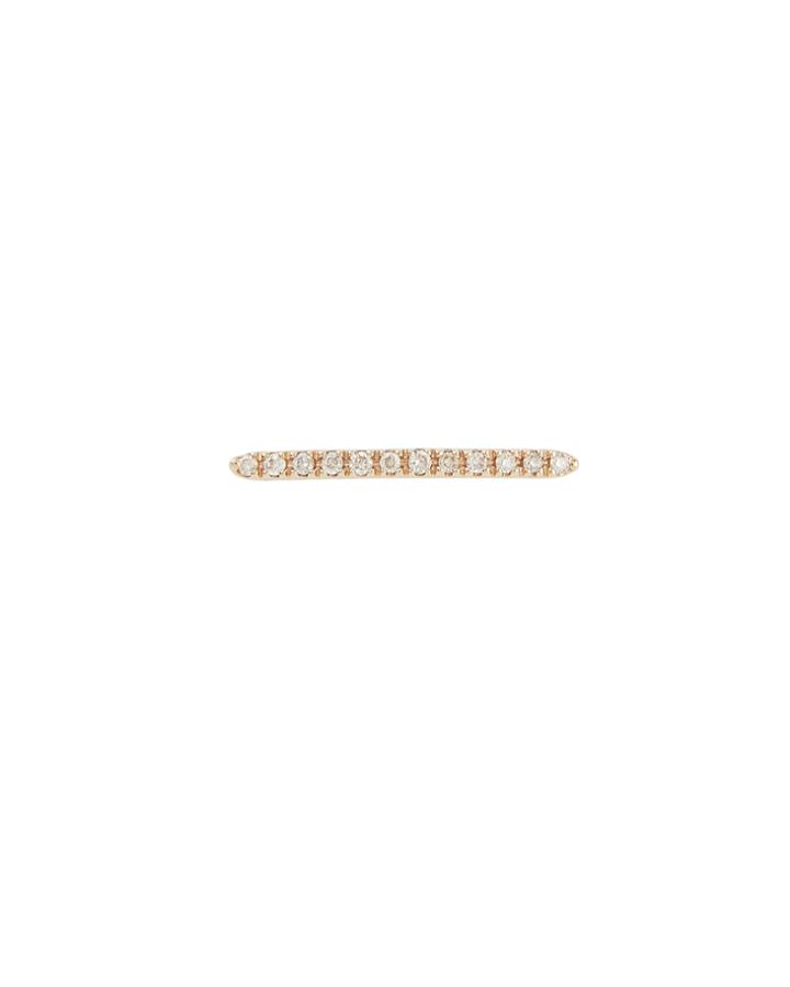 Hirotaka Gossamer Diamond Short Bar Earring Metallic 1size