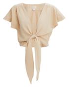 Annak Anaak Maithili Nude Crop Top Beige 3
