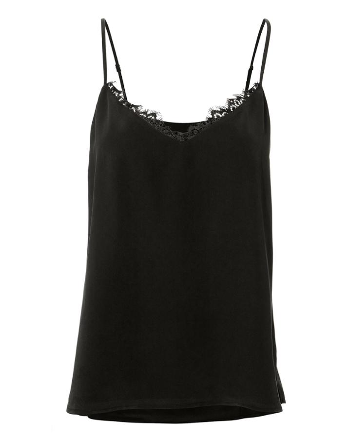 L'agence Lia Lace Trim Black Cami Black S