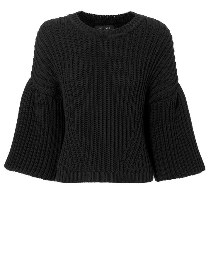 Exclusive For Intermix Intermix Portia Knit Top Black P