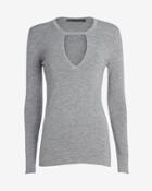 Barbara Bui Cut Out Neckline Sweater: Grey