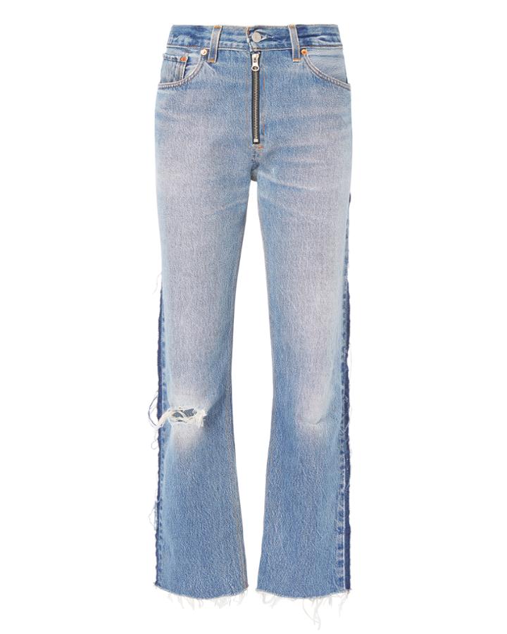Re/done High-rise Zip Detail Relaxed Jeans Denim 26
