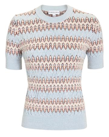 Carven Femme Carven Blue Multi Sweater Blue-lt P