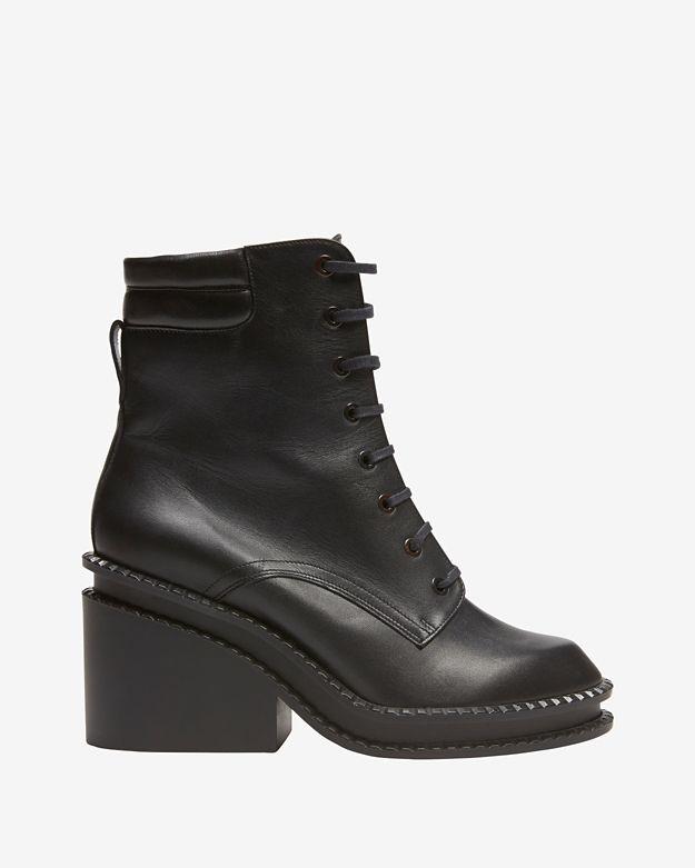 Robert Clergerie Warti Lace-up Wedge Bootie