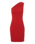 Haney Valentina One Shoulder Mini Dress Red 2