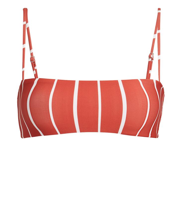 Same Swim Llc Same Swim Divine Bikini Top Rust/white S