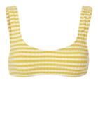 Solid & Striped Elle Yellow-striped Bikini Top Pattern M