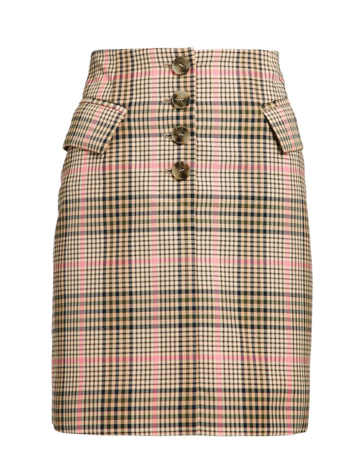 Baum Und Pferdgarten Shani Checked Mini Skirt Pink/brown Check 38
