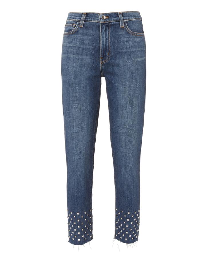 L'agence Angelique Stud Hem Jeans