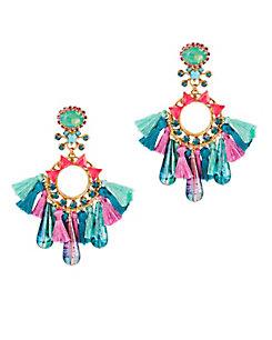 Elizabeth Cole Multi Tassel Earrings