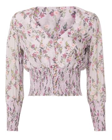 Exclusive For Intermix Intermix Elin Floral Top Purple-lt S