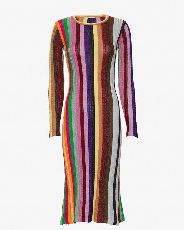 Marco De Vincenzo Striped Knit Dress