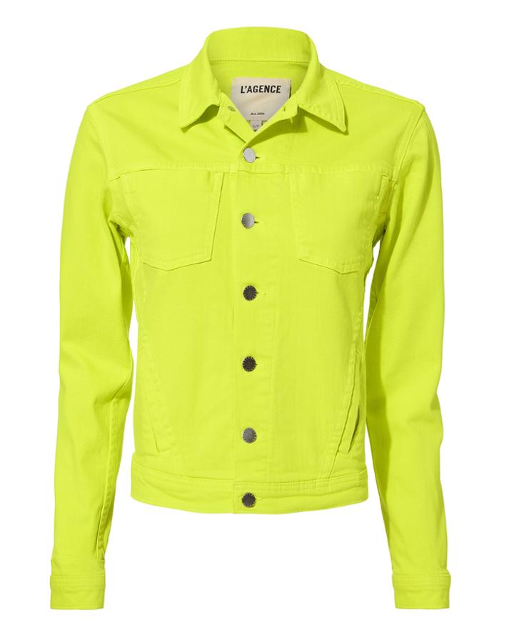 L'agence Celine Yellow Denim Jacket Yellow P