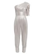 Retrofete Retrofte Thambi One Shoulder Lam Jumpsuit Silver M