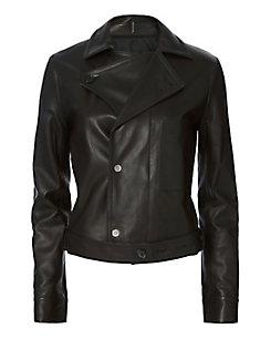 Helmut Lang Tie Leather Jacket