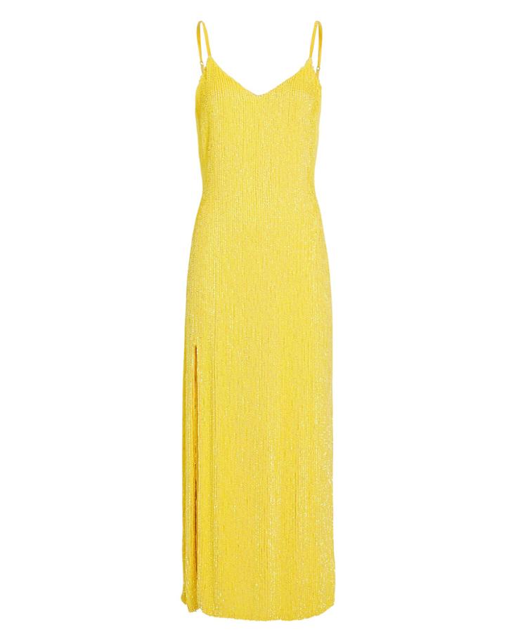 Retrofete Retrofte Rebecca Sequin Slip Gown Yellow P