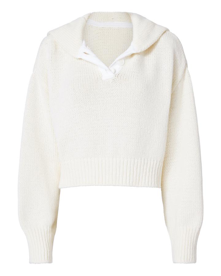 Adeam Cashmere-blend Cropped Hoodie