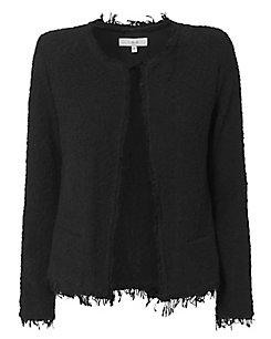 Iro Shavani Frayed Detail Collarless Jacket
