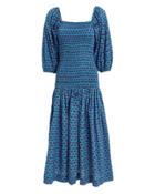 Rhode Resort Rhode Harper Printed Midi Dress Blue/indigo M