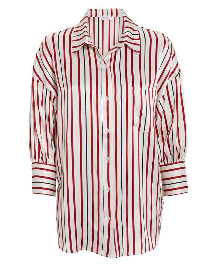 Anine Bing Mia Blouse Stripe/white P