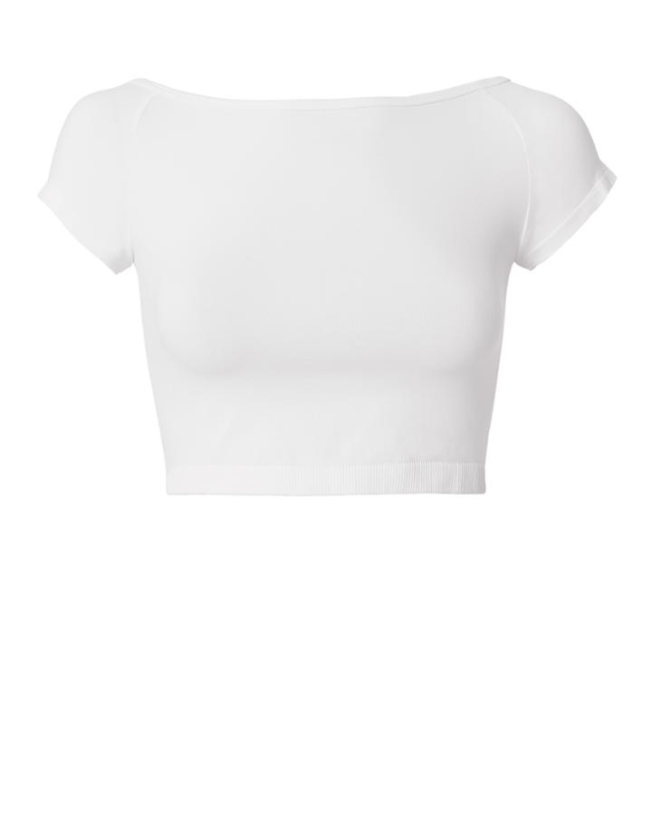 Helmut Lang Cropped Off Shoulder Tee