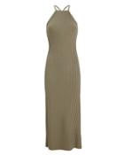 The Range Suspension Ribbed Midi Dress Army Green P