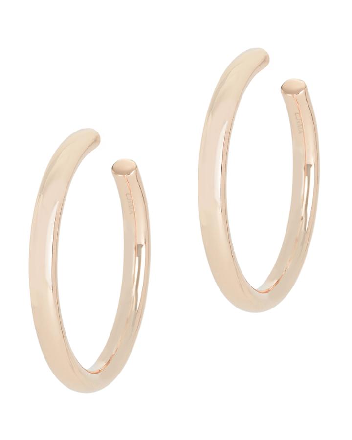 Melanie Auld Modern Rose Gold Tone Hoops Rose 1size