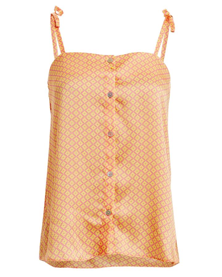 Paloma Blue Iris Top Orange/yellow M
