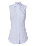 Derek Lam 10 Crosby Lace-up Back Striped Shirt