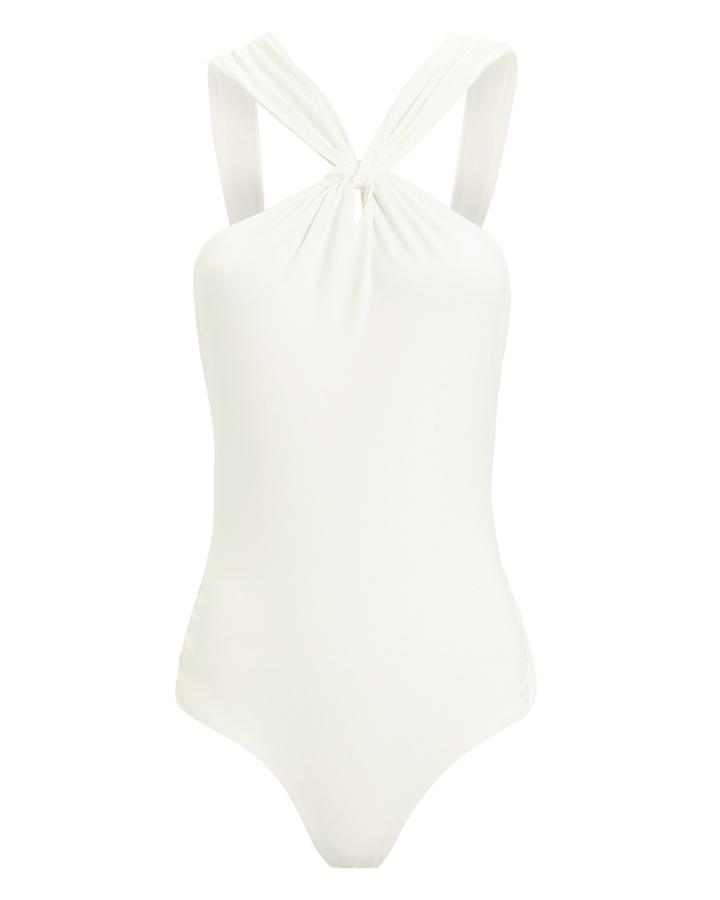 Marysia South Folk One Piece Swimsuit White M
