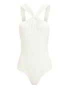 Marysia South Folk One Piece Swimsuit White M