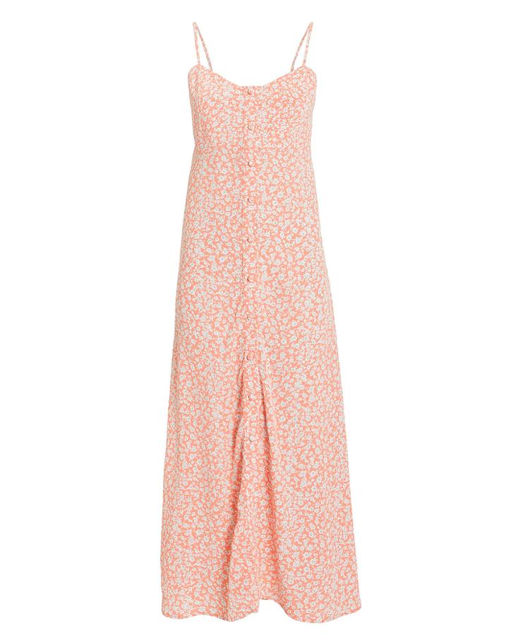 Flynn Skye Jules Midi Dress Peach/floral P